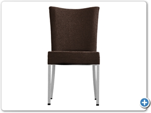 Roma Dining Chair in Deep Burgundy and Natural Silver Anodise Finish
