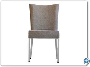 Roma Dining Chair in Grey with Natural Silver Anodise Finish