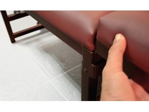 Detachable front half of Massage Folding Table fits inside designated slot for attachment and detachment