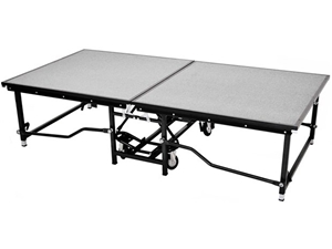 Mobile Folding Stage with Adjustable Height shown at 610mm Height