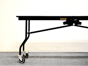 Rectangular Mobile Folding Table front view