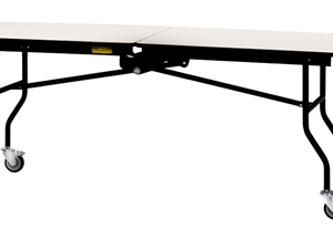 Rectangular Mobile Folding Table shown with Grey Laminate Top